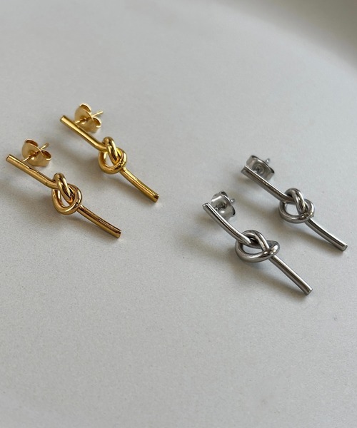 tone(トーン)の「【As】【金属アレルギー対応】NO.180 結び目 ノット サージカルステンレス スタッドピアス(MA)(ピアス(両耳用)・レディース・シルバー/シルバー系2/ゴールド/ゴールド系2・FREE)」の6枚目の写真