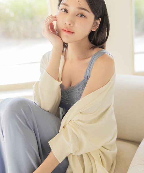 tu-hacci（ツーハッチ）の「授乳ケープとしても使える万能カーディガン（その他ルームウェア・レディース・チャコール/グレイッシュベージュ/アイボリー・L/M）」の2枚目の写真