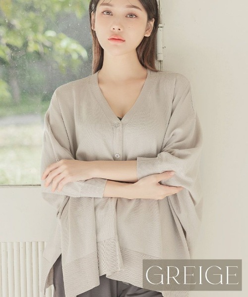 tu-hacci（ツーハッチ）の「授乳ケープとしても使える万能カーディガン（その他ルームウェア・レディース・チャコール/グレイッシュベージュ/アイボリー・L/M）」の19枚目の写真