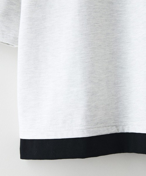 UNIIT(ユニット)の「【汗染みの目立ちにくいTシャツ ZEROSTAIN/ゼロステイン】フェイクレイヤード ビッグシルエット キーネック クルーネック 7分袖Tシャツ 防汚 UVカット 綿タッチ・厚手(Tシャツ/カットソー・メンズ・ホワイト系その他2/ベージュ系その他/ブラック系その他/ブルー系その他2/ブルー系その他/スミクロ/ホワイト系その他・X-LARGE/LARGE/MEDIUM)」の20枚目の写真