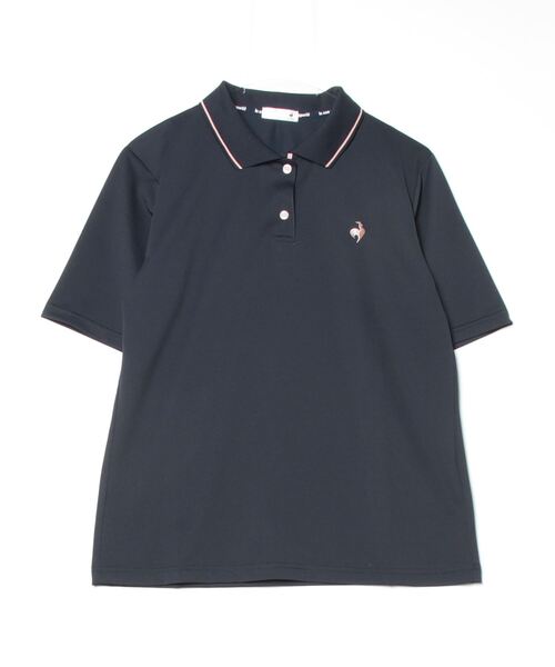 le coq sportif(ルコックスポルティフ)の「ルコックスポルティフ サンスクリーンポロシャツ(ポロシャツ・レディース・ネイビー/ブルー・M/L/XL)」の2枚目の写真