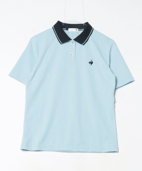 le coq sportif(ルコックスポルティフ)の「ルコックスポルティフ サンスクリーンポロシャツ(ポロシャツ・レディース・ネイビー/ブルー・M/L/XL)」の1枚目の写真