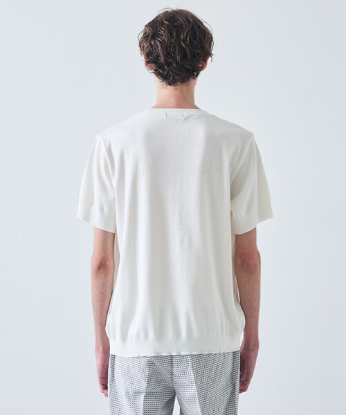 5351 POUR LES HOMMES（ゴーサンゴーイチプールオム）の「【定番人気】セーターマシーン クルーネック Tシャツ（Tシャツ/カットソー・メンズ・ホワイト/ブラック・44/50/48/46）」の12枚目の写真