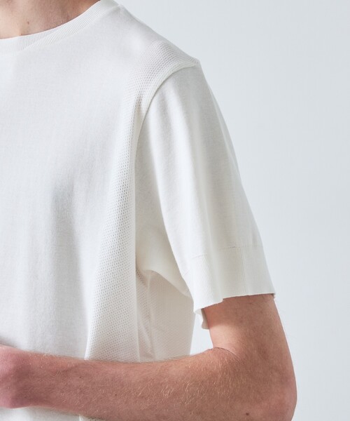 5351 POUR LES HOMMES（ゴーサンゴーイチプールオム）の「【定番人気】セーターマシーン クルーネック Tシャツ（Tシャツ/カットソー・メンズ・ホワイト/ブラック・44/50/48/46）」の9枚目の写真