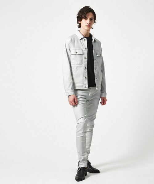 5351 POUR LES HOMMES（ゴーサンゴーイチプールオム）の「【定番人気】セーターマシーン クルーネック Tシャツ（Tシャツ/カットソー・メンズ・ホワイト/ブラック・44/50/48/46）」の6枚目の写真