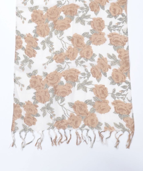 axes femme（アクシーズファム）の「ローズプリントストール（マフラー・レディース・ベージュ/ブルー・FREE）」の10枚目の写真