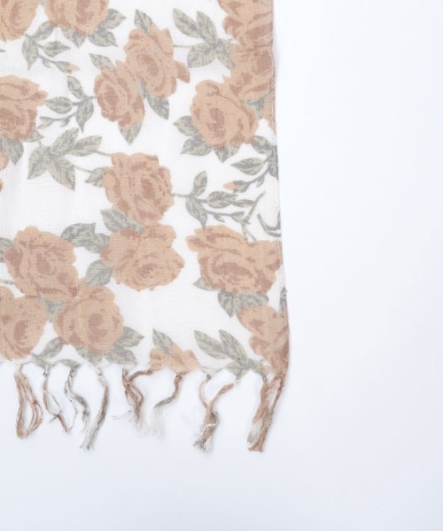 axes femme（アクシーズファム）の「ローズプリントストール（マフラー・レディース・ベージュ/ブルー・FREE）」の11枚目の写真