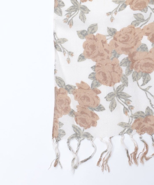 axes femme（アクシーズファム）の「ローズプリントストール（マフラー・レディース・ベージュ/ブルー・FREE）」の13枚目の写真