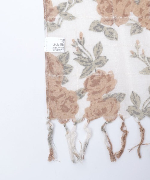 axes femme（アクシーズファム）の「ローズプリントストール（マフラー・レディース・ベージュ/ブルー・FREE）」の14枚目の写真