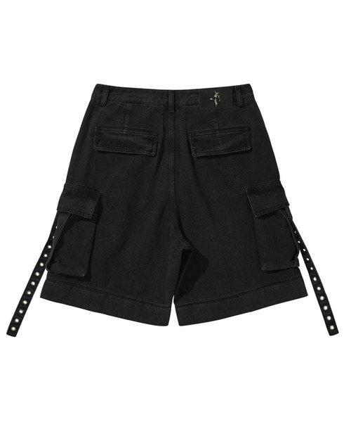 LIBERE(リベーレ)の「LIBERE リベーレ / UTILITY CARGO PANTS ワイドシルエットデニムカーゴパンツ / 251320(カーゴパンツ・メンズ・ブラック・LARGE/SMALL)」の3枚目の写真