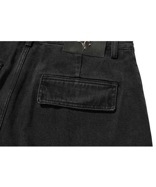 LIBERE(リベーレ)の「LIBERE リベーレ / UTILITY CARGO PANTS ワイドシルエットデニムカーゴパンツ / 251320(カーゴパンツ・メンズ・ブラック・LARGE/SMALL)」の18枚目の写真