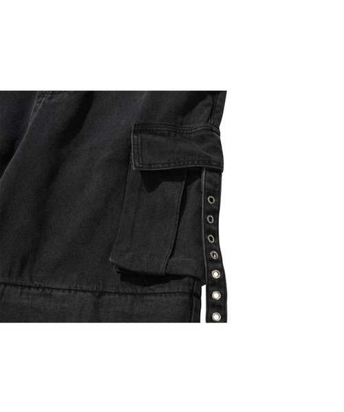 LIBERE(リベーレ)の「LIBERE リベーレ / UTILITY CARGO PANTS ワイドシルエットデニムカーゴパンツ / 251320(カーゴパンツ・メンズ・ブラック・LARGE/SMALL)」の11枚目の写真