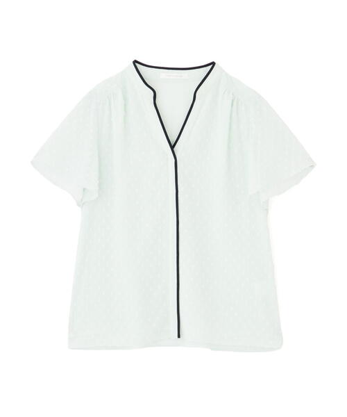 PINKY&DIANNE(ピンキーアンドダイアン)の「◆シアージャカードブラウス(シャツ/ブラウス・レディース・ライトグリーン/ホワイト系その他2/ブラック・38)」の9枚目の写真