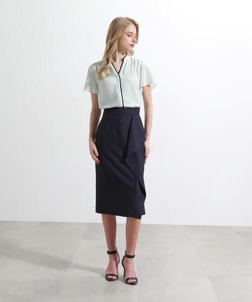 PINKY&DIANNE(ピンキーアンドダイアン)の「◆シアージャカードブラウス(シャツ/ブラウス・レディース・ライトグリーン/ホワイト系その他2/ブラック・38)」の12枚目の写真