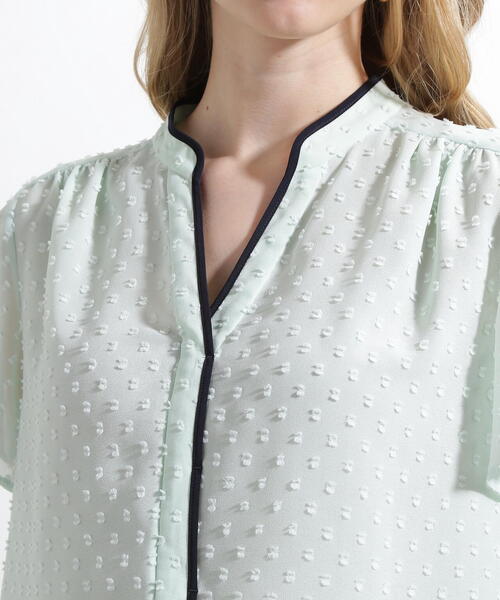 PINKY&DIANNE(ピンキーアンドダイアン)の「◆シアージャカードブラウス(シャツ/ブラウス・レディース・ライトグリーン/ホワイト系その他2/ブラック・38)」の18枚目の写真