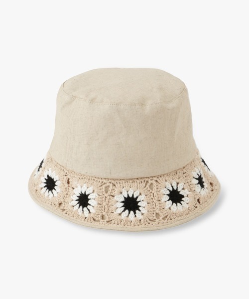 ANNA SUI（アナスイ）の「お花ニットモチーフバケットハット（ハット・レディース・ブラック/オフホワイト/ベージュ/ブルー・FREE）」の14枚目の写真