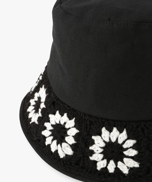 ANNA SUI（アナスイ）の「お花ニットモチーフバケットハット（ハット・レディース・ブラック/オフホワイト/ベージュ/ブルー・FREE）」の15枚目の写真