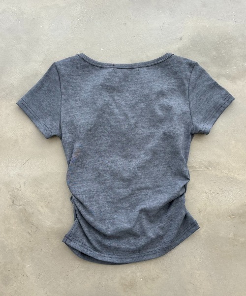 tシャツ AGAWD シャーリングスリーブトップス　 レディース UNITED ARROWS tシャツ サイドシャーリング ノースリーブ