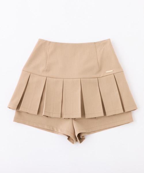 one after another NICE CLAUP（ワンアフターアナザーナイスクラップ）の「【サイズ展開あり】プレート付きプリーツスカパン（その他パンツ・レディース・ブラック/オフホワイト/杢グレー/ベージュ・SMALL/MEDIUM）」の9枚目の写真