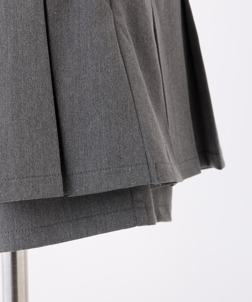 one after another NICE CLAUP（ワンアフターアナザーナイスクラップ）の「【サイズ展開あり】プレート付きプリーツスカパン（その他パンツ・レディース・ブラック/オフホワイト/杢グレー/ベージュ・SMALL/MEDIUM）」の17枚目の写真