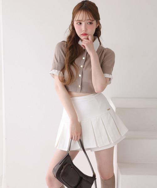 one after another NICE CLAUP（ワンアフターアナザーナイスクラップ）の「【サイズ展開あり】プレート付きプリーツスカパン（その他パンツ・レディース・ブラック/オフホワイト/杢グレー/ベージュ・SMALL/MEDIUM）」の22枚目の写真