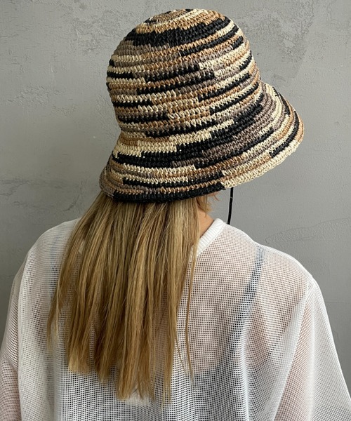 halo commodity（ハロ　コモディティー）の「[HALO COMMODITY/ハロコモディティー] CHIP DOME ペーパーストローハット（ハット・レディース・ブラック/ナチュラル/ベージュ・F）」の19枚目の写真