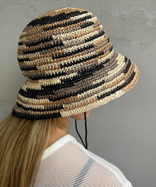 halo commodity（ハロ　コモディティー）の「[HALO COMMODITY/ハロコモディティー] CHIP DOME ペーパーストローハット（ハット・レディース・ブラック/ナチュラル/ベージュ・F）」の20枚目の写真