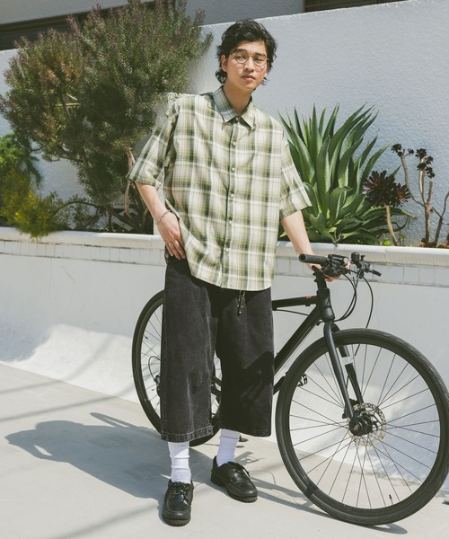 RAGEBLUE（レイジブルー）の「ヴィンテージライクデニム6分丈バレルパンツ（デニムパンツ・メンズ・ブラック/グレー/ブルー・MEDIUM/LARGE）」の5枚目の写真