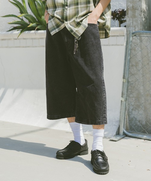 RAGEBLUE（レイジブルー）の「ヴィンテージライクデニム6分丈バレルパンツ（デニムパンツ・メンズ・ブラック/グレー/ブルー・MEDIUM/LARGE）」の6枚目の写真