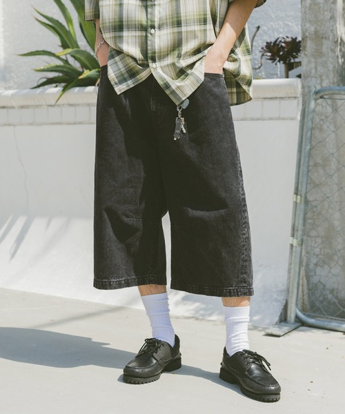 RAGEBLUE（レイジブルー）の「ヴィンテージライクデニム6分丈バレルパンツ（デニムパンツ・メンズ・ブラック/グレー/ブルー・MEDIUM/LARGE）」の7枚目の写真