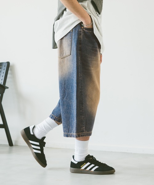 RAGEBLUE（レイジブルー）の「ヴィンテージライクデニム6分丈バレルパンツ（デニムパンツ・メンズ・ブラック/グレー/ブルー・MEDIUM/LARGE）」の20枚目の写真
