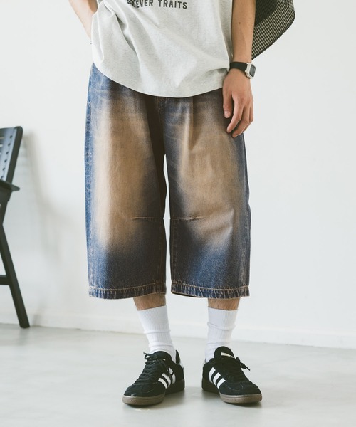 RAGEBLUE（レイジブルー）の「ヴィンテージライクデニム6分丈バレルパンツ（デニムパンツ・メンズ・ブラック/グレー/ブルー・MEDIUM/LARGE）」の18枚目の写真