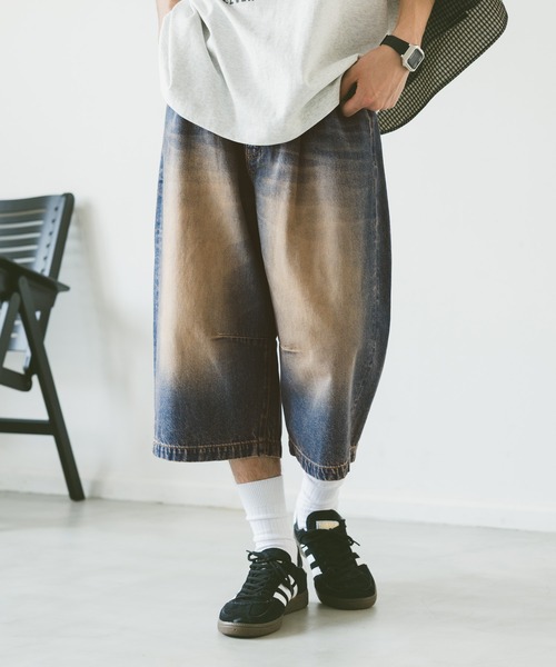 RAGEBLUE（レイジブルー）の「ヴィンテージライクデニム6分丈バレルパンツ（デニムパンツ・メンズ・ブラック/グレー/ブルー・MEDIUM/LARGE）」の19枚目の写真