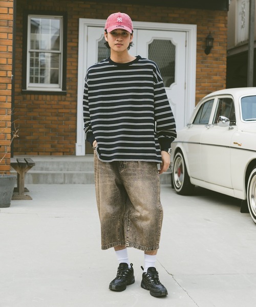 RAGEBLUE（レイジブルー）の「ヴィンテージライクデニム6分丈バレルパンツ（デニムパンツ・メンズ・ブラック/グレー/ブルー・MEDIUM/LARGE）」の9枚目の写真