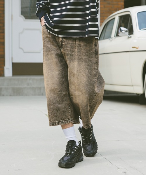 RAGEBLUE（レイジブルー）の「ヴィンテージライクデニム6分丈バレルパンツ（デニムパンツ・メンズ・ブラック/グレー/ブルー・MEDIUM/LARGE）」の12枚目の写真