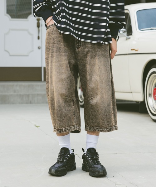 RAGEBLUE（レイジブルー）の「ヴィンテージライクデニム6分丈バレルパンツ（デニムパンツ・メンズ・ブラック/グレー/ブルー・MEDIUM/LARGE）」の13枚目の写真