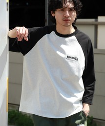 【THRASHER/スラッシャー】7分丈配色ラグランTシャツ