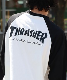 【THRASHER/スラッシャー】7分丈配色ラグランTシャツ