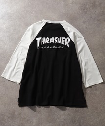 【THRASHER/スラッシャー】7分丈配色ラグランTシャツ
