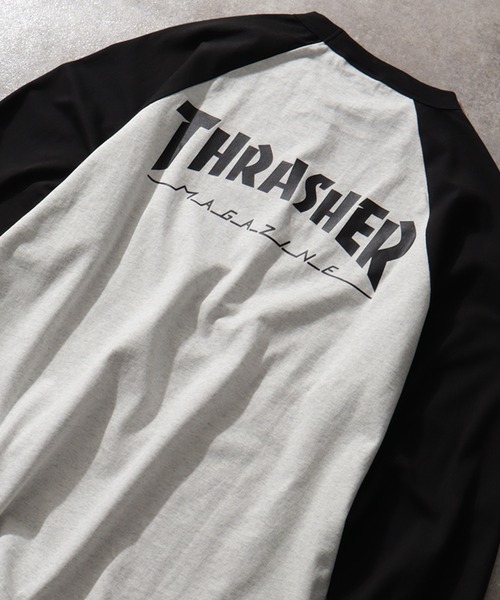 THRASHER(スラッシャー)の「【THRASHER/スラッシャー】7分丈配色ラグランTシャツ(Tシャツ/カットソー・メンズ・ホワイト/ブラック/グレー・M/L/XL)」の21枚目の写真