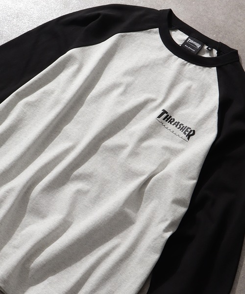 THRASHER(スラッシャー)の「【THRASHER/スラッシャー】7分丈配色ラグランTシャツ(Tシャツ/カットソー・メンズ・ホワイト/ブラック/グレー・M/L/XL)」の20枚目の写真