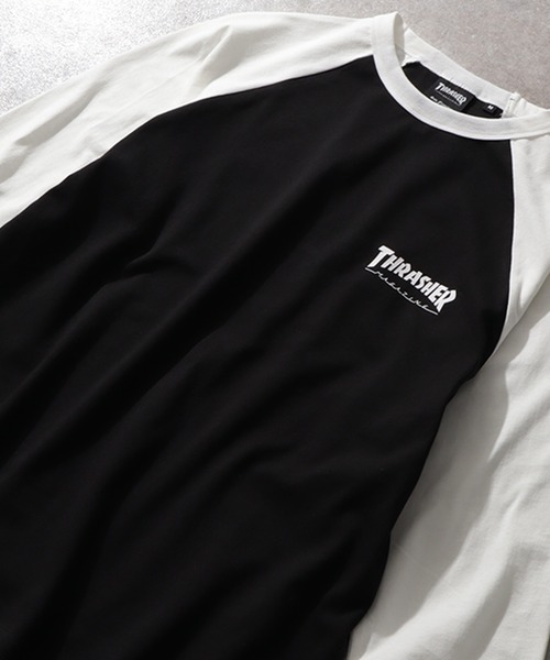 THRASHER(スラッシャー)の「【THRASHER/スラッシャー】7分丈配色ラグランTシャツ(Tシャツ/カットソー・メンズ・ホワイト/ブラック/グレー・M/L/XL)」の18枚目の写真