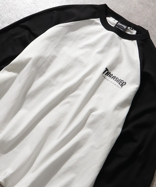 THRASHER(スラッシャー)の「【THRASHER/スラッシャー】7分丈配色ラグランTシャツ(Tシャツ/カットソー・メンズ・ホワイト/ブラック/グレー・M/L/XL)」の17枚目の写真