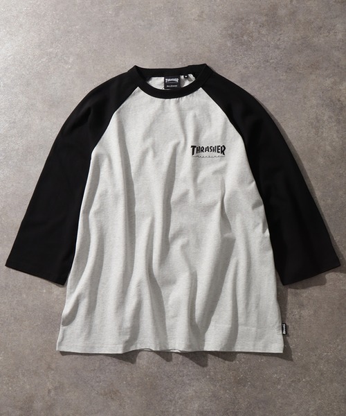 THRASHER(スラッシャー)の「【THRASHER/スラッシャー】7分丈配色ラグランTシャツ(Tシャツ/カットソー・メンズ・ホワイト/ブラック/グレー・M/L/XL)」の16枚目の写真