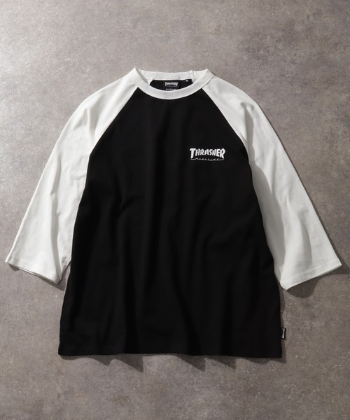 THRASHER(スラッシャー)の「【THRASHER/スラッシャー】7分丈配色ラグランTシャツ(Tシャツ/カットソー・メンズ・ホワイト/ブラック/グレー・M/L/XL)」の15枚目の写真
