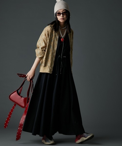 GEVS.(ジェイヴィス)の「カットジャガードブルゾン<大きいサイズ有>GEVS.(ブルゾン・レディース・マスタード/ブラック・L/M/5L/4L/3L/LL)」の11枚目の写真