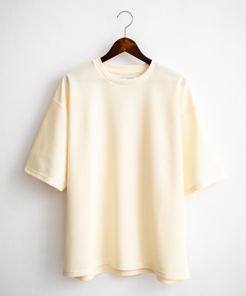 Rocky Monroe(ロッキーモンロー)の「オーバーサイズ テックワッフルサーマル半袖Tシャツ(Tシャツ/カットソー・メンズ・チャコール/ネイビー/ブラック/アイボリー・XL/M/L)」の21枚目の写真