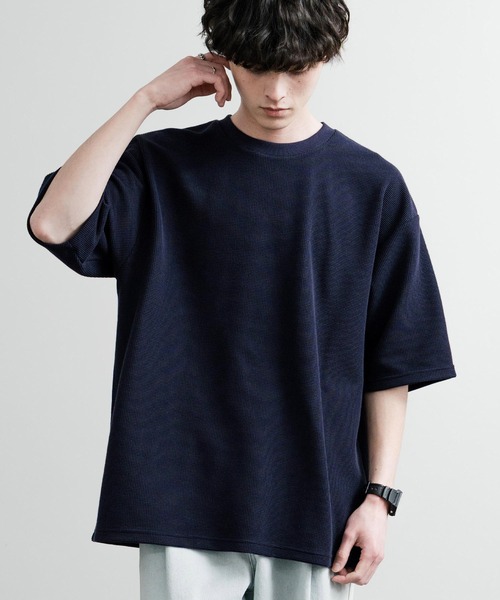 Rocky Monroe(ロッキーモンロー)の「オーバーサイズ テックワッフルサーマル半袖Tシャツ(Tシャツ/カットソー・メンズ・チャコール/ネイビー/ブラック/アイボリー・XL/M/L)」の17枚目の写真