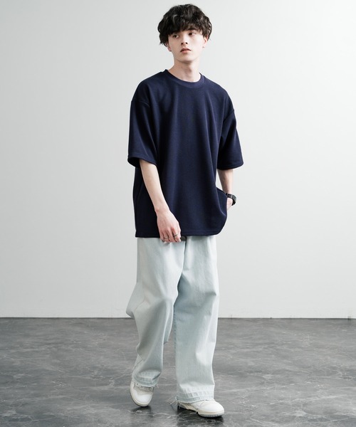 Rocky Monroe(ロッキーモンロー)の「オーバーサイズ テックワッフルサーマル半袖Tシャツ(Tシャツ/カットソー・メンズ・チャコール/ネイビー/ブラック/アイボリー・XL/M/L)」の19枚目の写真