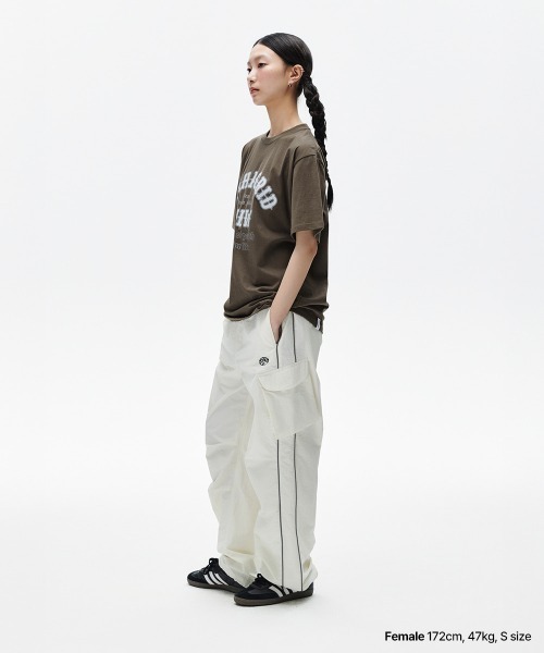 MAHAGRID(マハグリッド)の「『mahagrid/マハグリッド』 MAHAGRID CREW TEE /クルー 半袖Tシャツ(Tシャツ/カットソー・メンズ・ホワイト/ブラウン・M/L)」の9枚目の写真